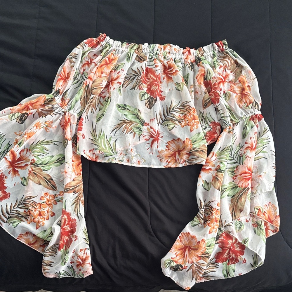 Floral Off-Shoulder Women's Top